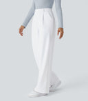 Halara Flex™ DayStretch High Waisted Pocket Straight Leg Work Pants - White
