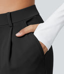 Halara Flex™ DayStretch High Waisted Pocket Straight Leg Work Pants - Black
