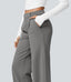 Halara Flex™ DayStretch High Waisted Pocket Straight Leg Work Pants - Silent Storm