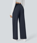 DayStretch High Waisted Pocket Straight Leg Work Pants