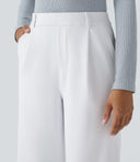 Halara Flex™ DayStretch High Waisted Pocket Straight Leg Work Pants - White
