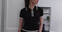 Maglietta Polo Donna - A Ribbed Preppy