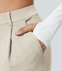 Halara Flex™ DayStretch High Waisted Pocket Straight Leg Work Pants - Oat Milk