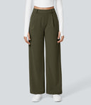 Halara Flex™ DayStretch High Waisted Pocket Straight Leg Work Pants - Forest Night