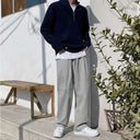 Maglione con Mezza Zip a Collo Alto