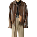 Giacca Casual in pelle Uomo