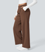 Halara Flex™ DayStretch High Waisted Pocket Straight Leg Work Pants - Autumn Chestnut