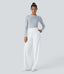 Halara Flex™ DayStretch High Waisted Pocket Straight Leg Work Pants - White