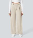 Halara Flex™ DayStretch High Waisted Pocket Straight Leg Work Pants - Oat Milk