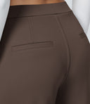 Halara Flex™ DayStretch High Waisted Pocket Straight Leg Work Pants - Chocolate Martini
