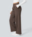 Halara Flex™ DayStretch High Waisted Pocket Straight Leg Work Pants - Chocolate Martini