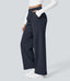 Halara Flex™ DayStretch High Waisted Pocket Straight Leg Work Pants - Midnight Blue