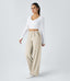 Halara Flex™ DayStretch High Waisted Pocket Straight Leg Work Pants - Oat Milk