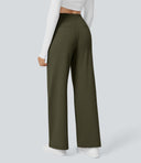 DayStretch High Waisted Pocket Straight Leg Work Pants