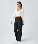 Halara Flex™ DayStretch High Waisted Pocket Straight Leg Work Pants - Black