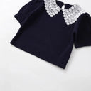 Maglione Donna con Colletto Pizzo