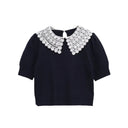 Maglione Donna con Colletto Pizzo