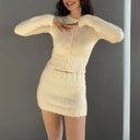 Completo Cardigan e Gonna Maglia Donna