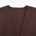 Giacca Kimono Donna con Cintura Marrone