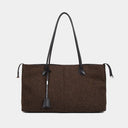 Borsa Donna Effetto Lana Marrone