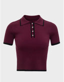Maglietta Polo Donna - A Ribbed Preppy